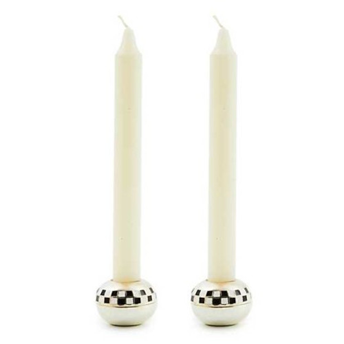 SMALL SPHERE CHECK CANDLEHOLDERS - SET OF 2 - 34745-1179