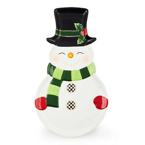 COZY CHRISTMAS SNOWMAN COOKIE PLATE - 35509-1013