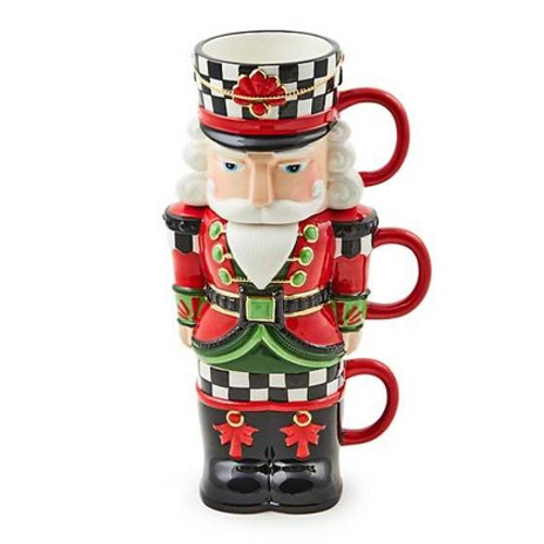 CLASSIC COURTLY NUTCRACKER STACKING MUGS - SET OF 3 - 35509-1085