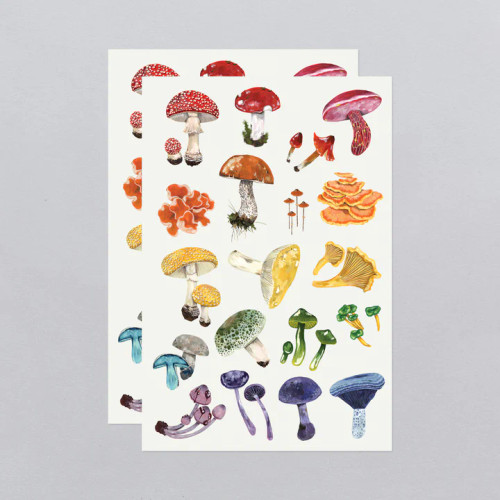 COLORFUL MUSHROOM TATTOO SHEETS - 8010-06
