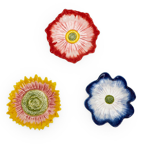 HAND-PAINTED FLOWER TRINKET DISH - 53562