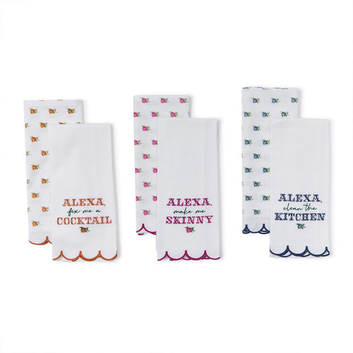 SET OF 2 ALEXA KITCHEN DISH TOWELS - 55109-20