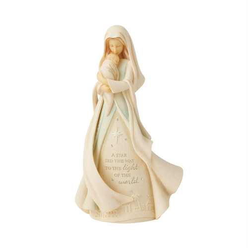 NEUTRAL TONE MARY AND BABY JESUS FIGURE - 6016862