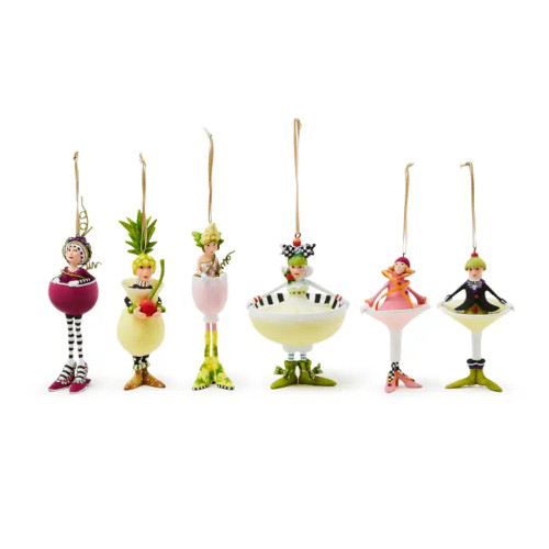PATIENCE BREWSTER HAND-PAINTED MINI COCKTAIL ORNAMENT - 08-41160