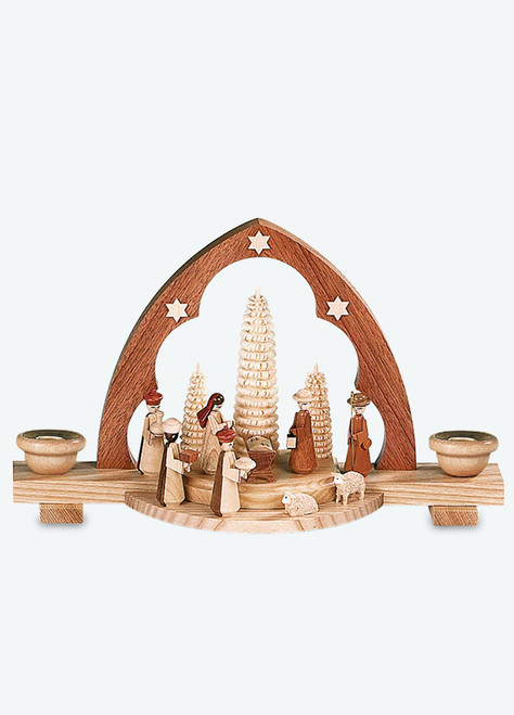 CANDLE POINTED NATIVITY SCENCE - M12314
