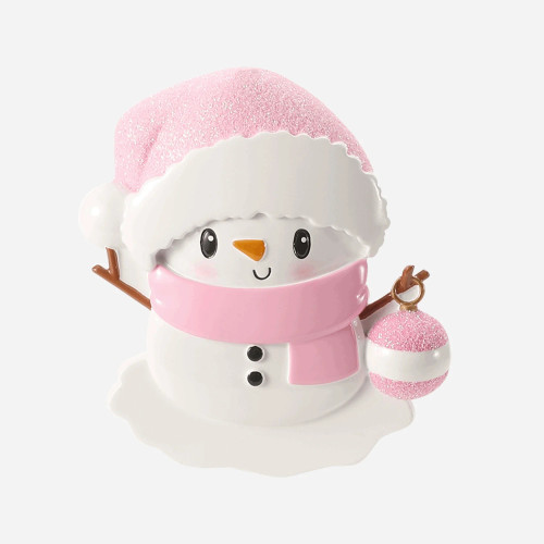 PINK BABY SNOWMAN ORNAMENT - OR2920-P PINK BABY SNOWMAN ORNAMENT - OR2920-P