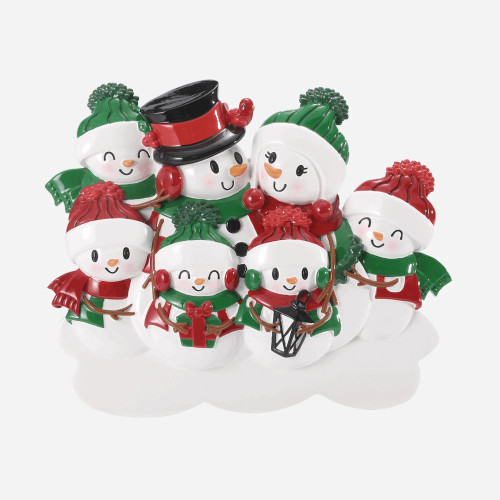 FAMILY OF 7 SNOWMAN TABLE TOPPER - TT2255-7 FAMILY OF 7 SNOWMAN TABLE TOPPER - TT2255-7