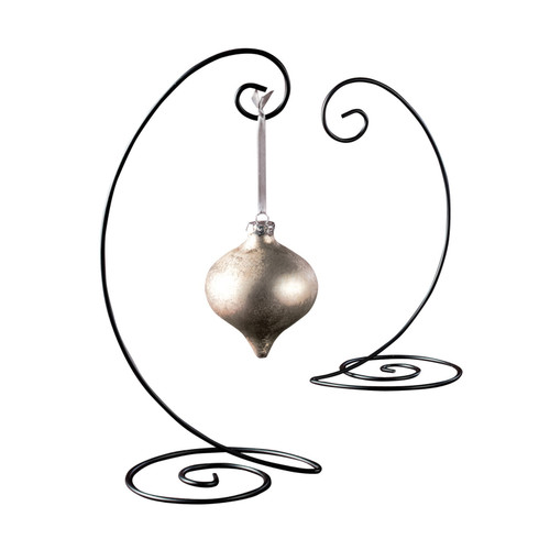 SMALL BLACK 1 ARM WIRE ORNAMENT STAND - 35387 SMALL BLACK 1 ARM WIRE ORNAMENT STAND - 35387