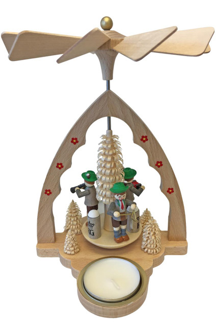 1 TIER BAVARIAN BAND TEALIGHT PYRAMID - 16380