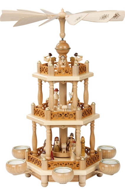 NATURAL NATIVITY 3 TIER PYRAMID - 16702