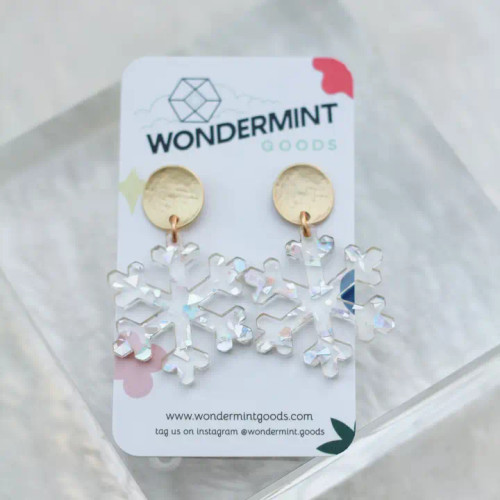 WINTER SNOWFLAKE EARRINGS - HOLOTEXTSNOW