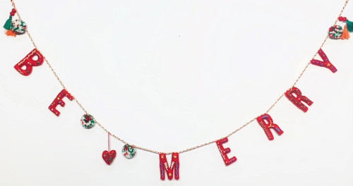 6' BE MERRY FELT GARLAND - FG154