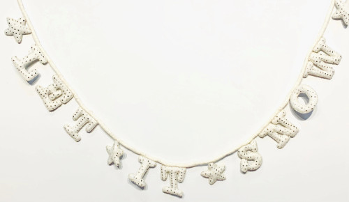 6' LET IT SNOW FELT GARLAND - CREAM - FG173