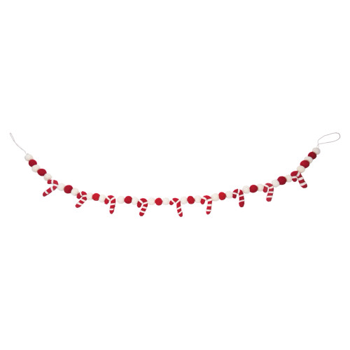 CANDY CANE FELT GARLAND - FG270