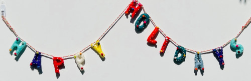 6' HAPPY HOLIDAYS FELT GARLAND MULTI COLOR - FG262