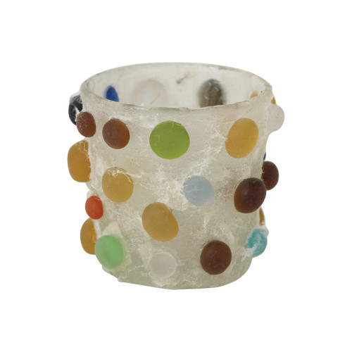 MULTI COLOR GLASS GUMDROP VOTIVE - XS9474