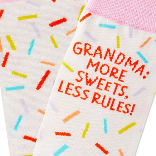 GRANDMA MORE SWEETS LESS RULES SOCK - 1SOX2230