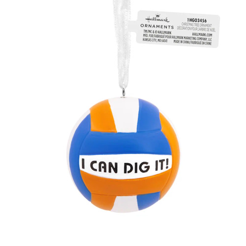 I CAN DIG IT VOLLEYBALL ORNAMENT - 1HGO3456