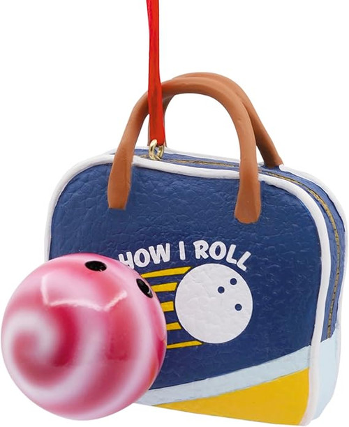 BOWLING BALL AND BAG ORNAMENT - 1HGO3413