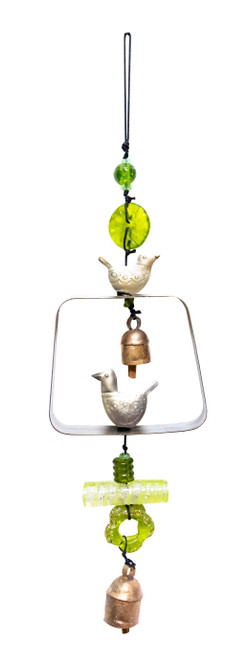 TWO BIRDIES BEADS AND BELL - MK-JM-406