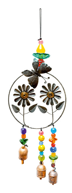 THE JOY OF SPRING BUTTERFLY AND FLOWERS BEADS AND BELLS WY-295