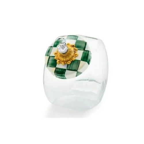 COOKIE JAR WITH EMERALD CHECK LID - 89235-1040