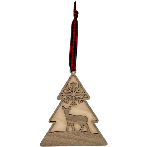 WOODEN LEAVENWORTH DEER ORNAMENT - COWIL-09