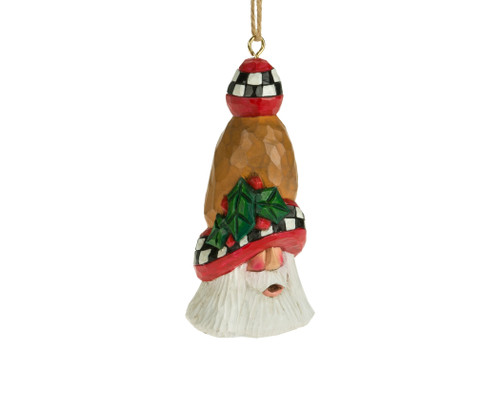 DECK THE HALLS TALL HAT ORNAMENT 5" - S1044