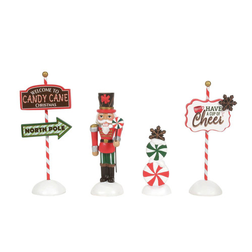 NORTH POLE - PEPPERMINT PANACHE SIGNS SET OF 4 - 6013618