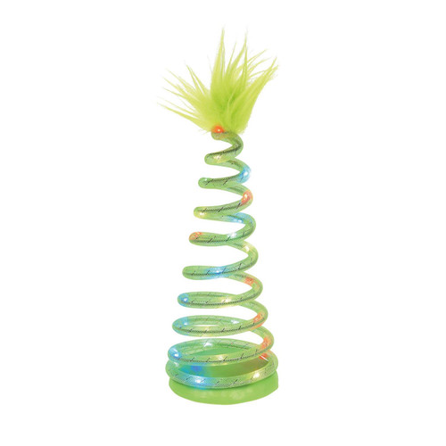 VILLAGE - MERRY AND BRIGHT FUZZY GREEN TUFT SPIRALIGHT TREE - 6014554
