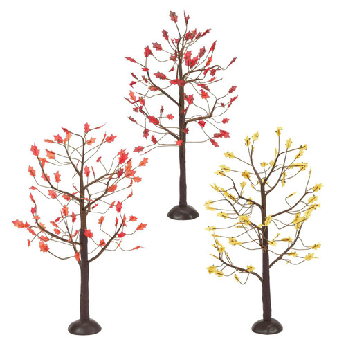 HALLOWEEN - SEPTEMEBER OAKS TREES SET OF 3 - 6014712