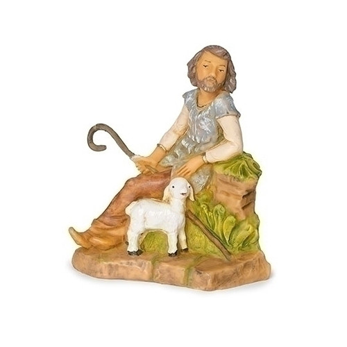 5" CALLUM FATHER SITTING SHEPHERD NATIVITY - 54135