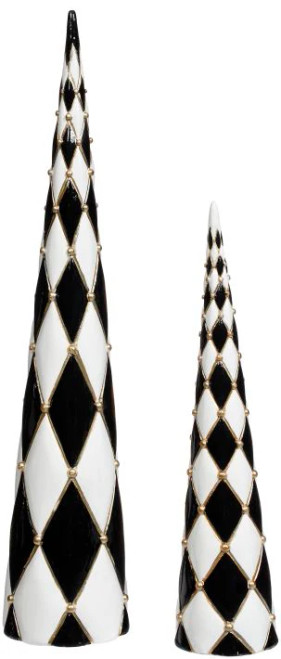 DECORATIVE DIAMOND FINIAL SET OF 2 - 64-55930