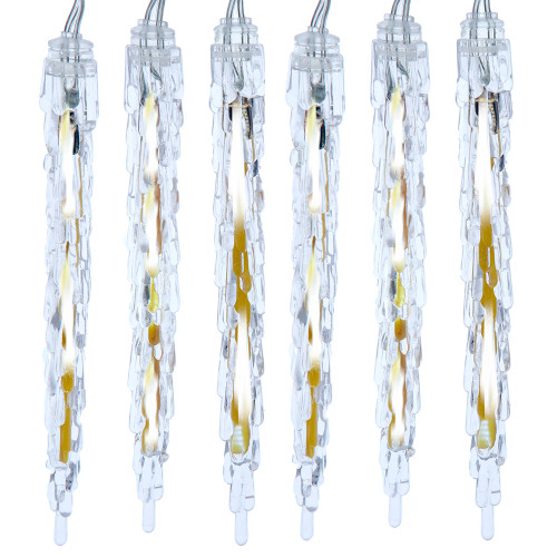10L LED COOL WHITE ICICLE LIGHT SET - AD2866CW