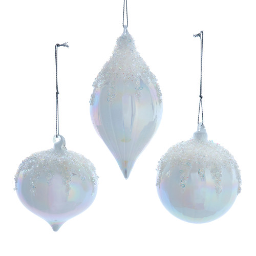 GLASS WHITE GLITTER - T3551