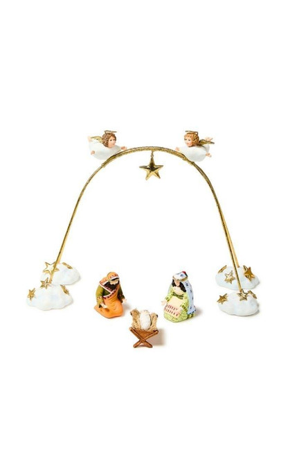 THE HOLY FAMILY WITH CHERUB ARCH SET OF 4 - 08-41176