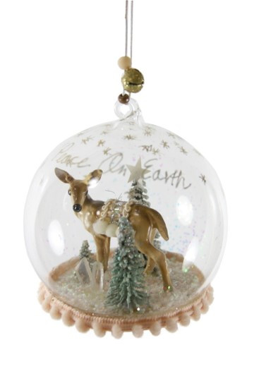 WINTER DEER GLOBE ORNAMENT - GO-3133