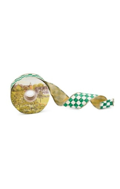 GREEN CHECK 2" RIBBON - 35800-055