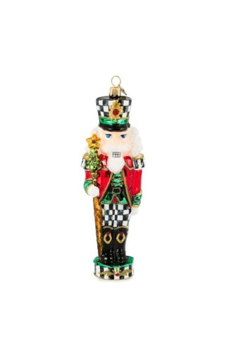 COURTLY CLASSIC NUTCRACKER GLASS ORNAMENT - MADE IN POLAND - 53913-2311