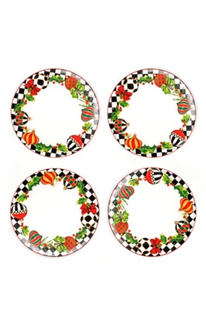 DECK THE HALLS DINNER PLATES - SET OF 4 - 41800-2133 DECK THE HALLS DINNER PLATES - SET OF 4 - 41800-2133
