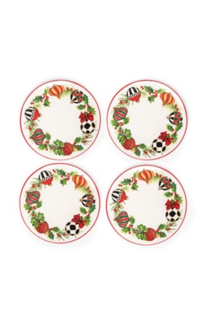 DECK THE HALLS SALAD PLATES - SET OF 4 - 41801-2133 DECK THE HALLS SALAD PLATES - SET OF 4 - 41801-2133