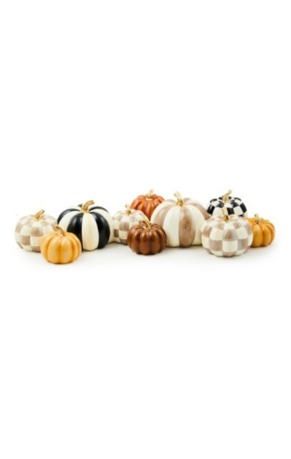 AUTUMNOLOGY CHECK AND STRIPE PUMPKIN CLUSTER - 35509-0875 AUTUMNOLOGY CHECK AND STRIPE PUMPKIN CLUSTER - 35509-0875