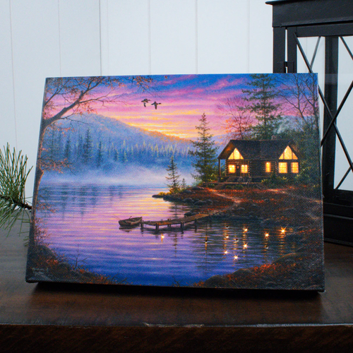 MORNING MIST - 8X6 LIGHTED CANVAS - A2515 MORNING MIST - 8X6 LIGHTED CANVAS - A2515