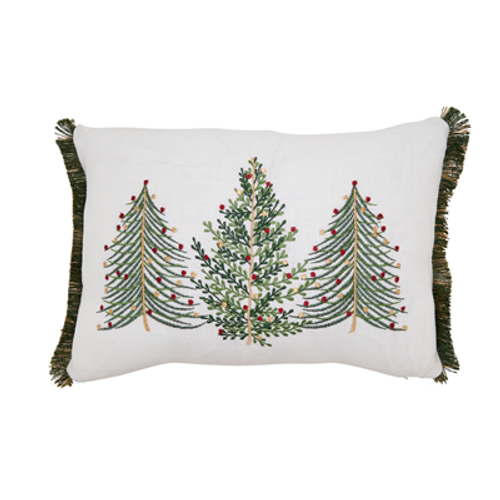 12"x18" IVORY CHRISTMAS TREE PILLOW - 8150.I1218BP 12"x18" IVORY CHRISTMAS TREE PILLOW - 8150.I1218BP