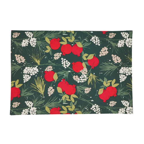 16"x90" RED AND GREEN HOLIDAY POMEGRANEATE RUNNER - 7712.RG1690B 16"x90" RED AND GREEN HOLIDAY POMEGRANEATE RUNNER - 7712.RG1690B