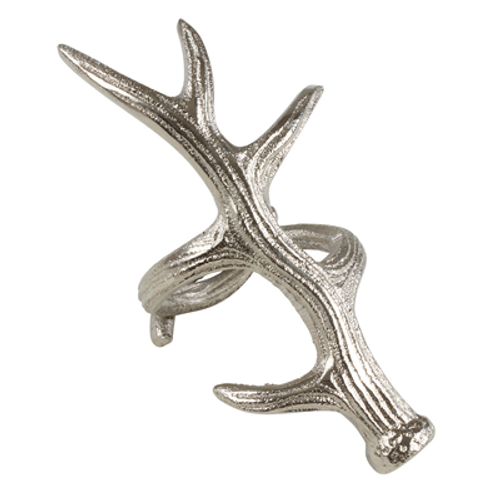 SET OF 4 SILVER ANTLER NAPKIN RINGS - NR287.S SET OF 4 SILVER ANTLER NAPKIN RINGS - NR287.S
