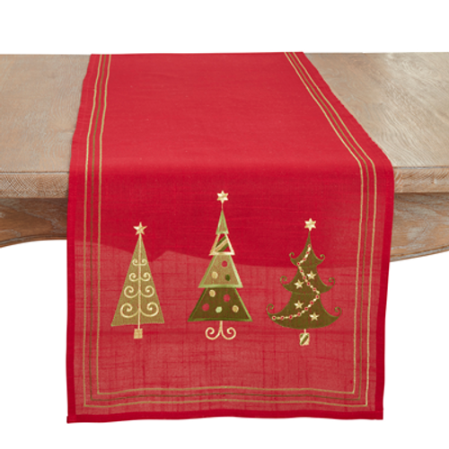 16" X 70" CHRISTMAS TREE OBLONG RUNNER RED - 14823.R1670B 16" X 70" CHRISTMAS TREE OBLONG RUNNER RED - 14823.R1670B