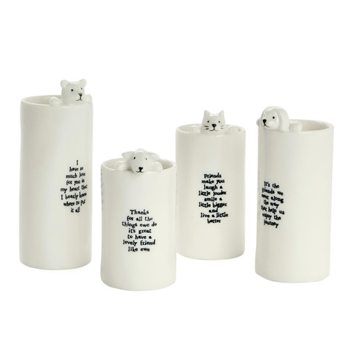 FRIENDLY ANIMAL VASE - E6084-UN