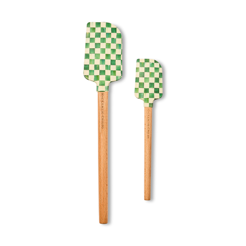 EMERALD CHECK SPATULAS SET OF 2 - 32219-1040