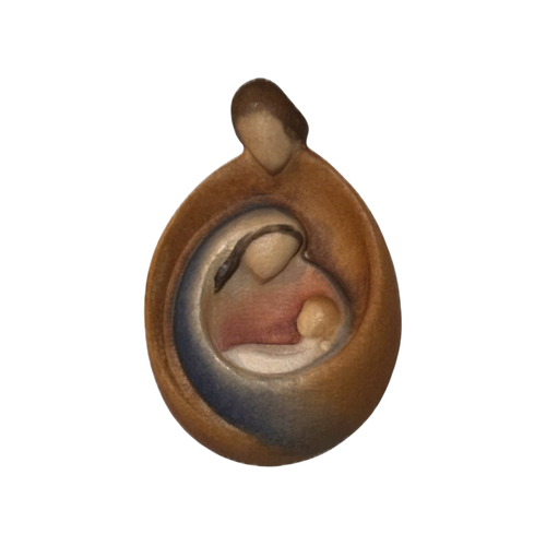 2" COLORED MAPLE WOOD HOLY FAMILY WITH MAGNET - 17045MA5AC